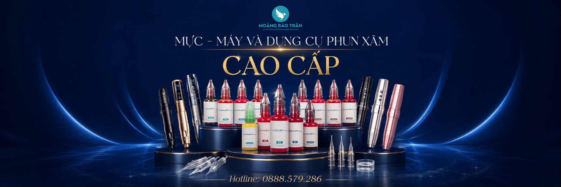 Dụng cụ và mực phun xăm chính hãng