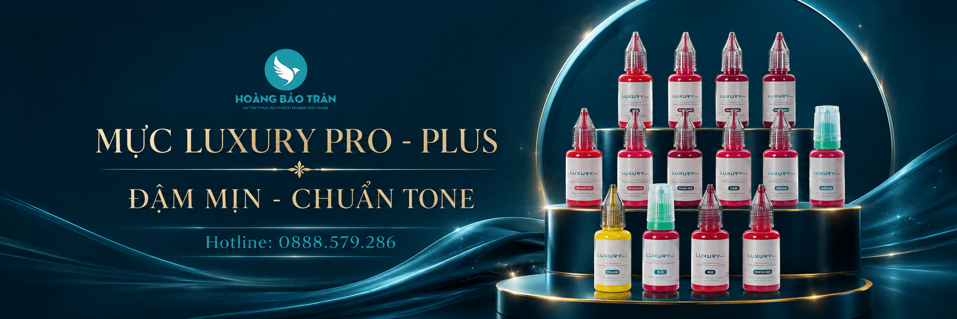 Mực phun xăm Luxury pro và Luxury Plus